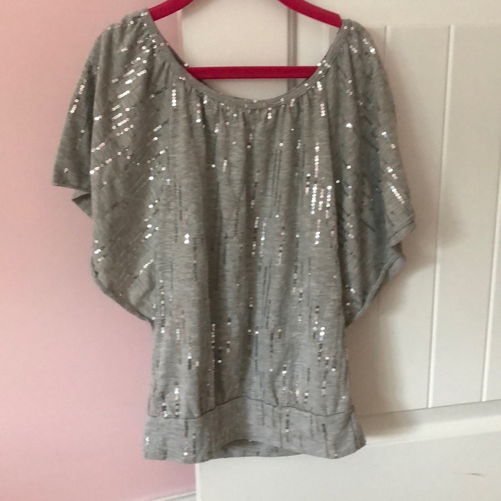 IZ Byer Sequin Fancy Top